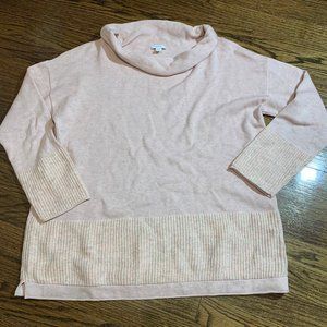 Womens Light Pink Mock Turtleneck Sweater Size Medium